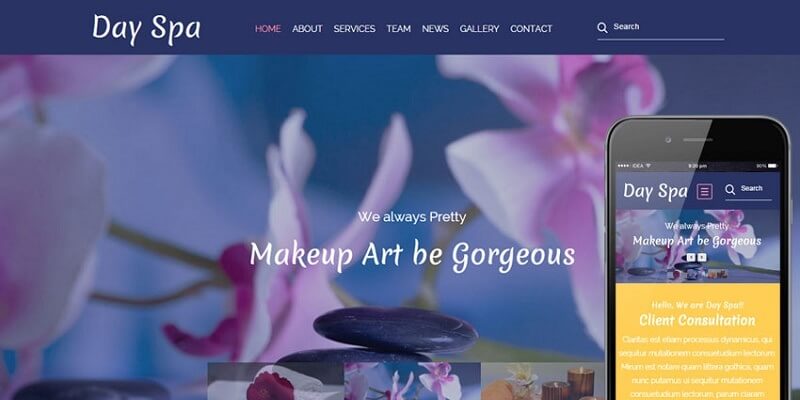 Free Spa and Salon Html Website Templates