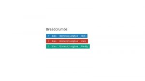 Flat Breadcrumb buttons