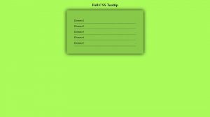 Full CSS Tooltip