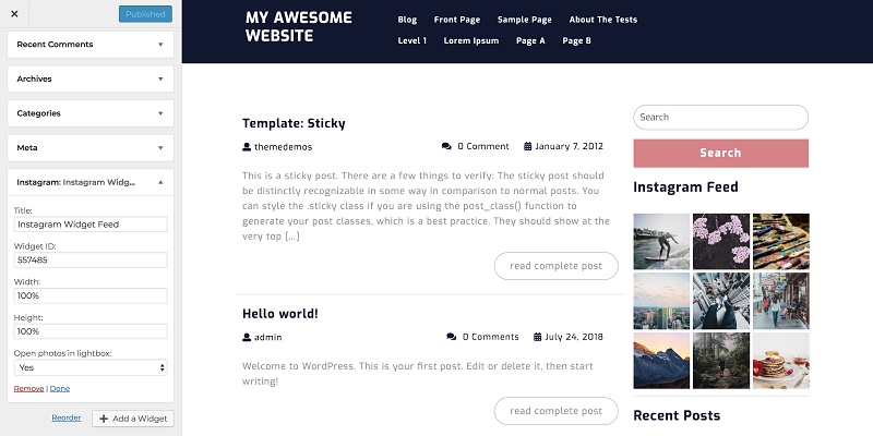 Free WordPress Instagram Plugins