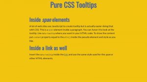 Pure CSS Tooltips