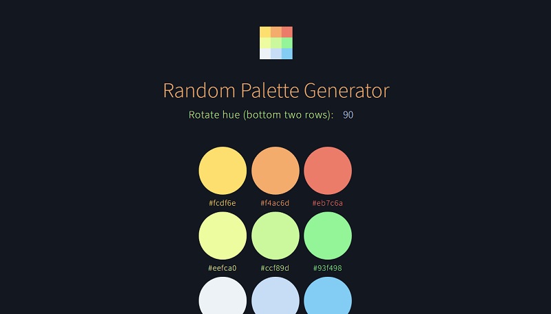 Random Color Palette Generator