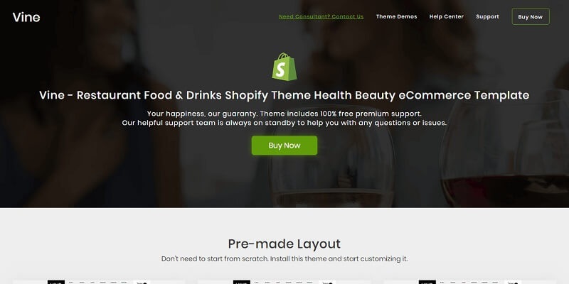 Restaurant Shopify Website Templates