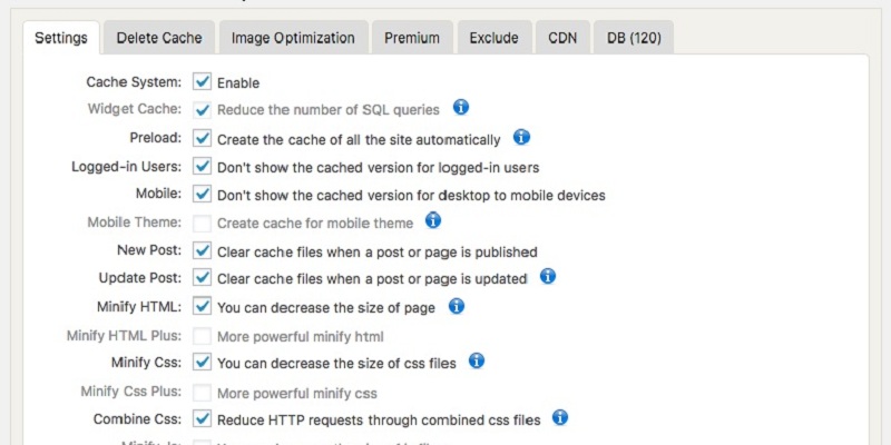 Free WordPress Cache Plugins