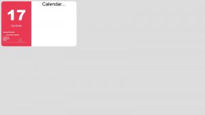 CSS Calendar Mockup