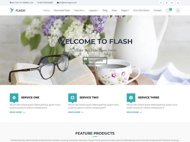 Flash: wordpress free landing page