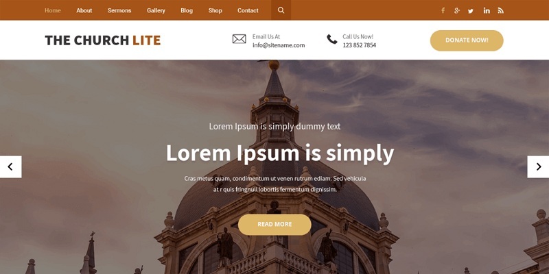 Free Church WordPress Themes