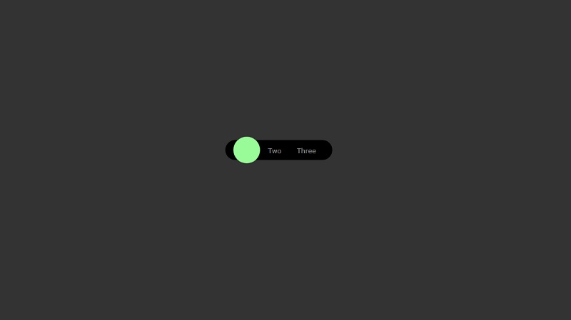 Animated switch for radio buttons