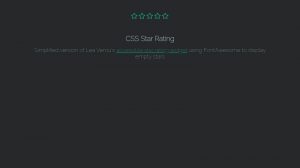 CSS & Radio Button Star Rating