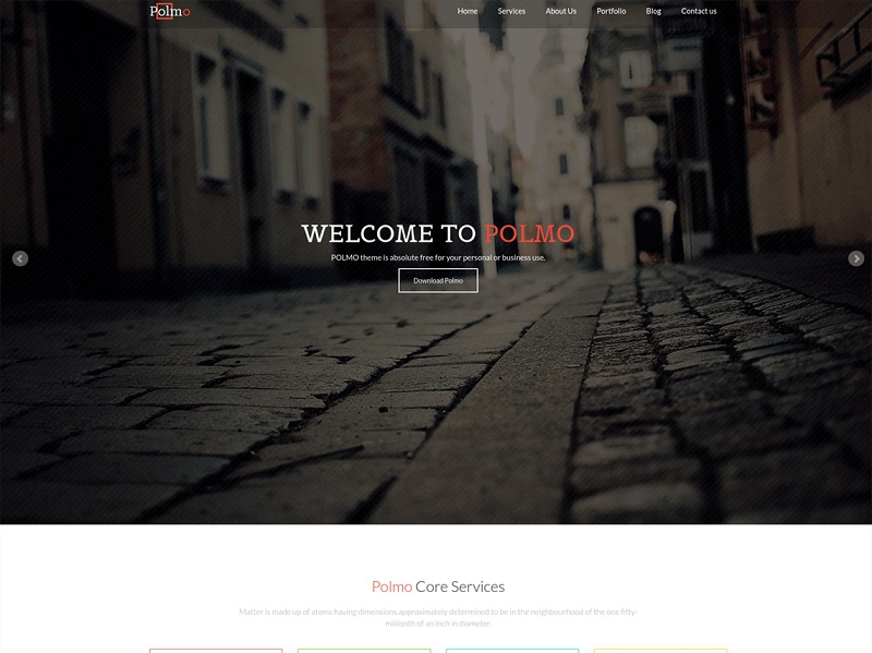 Polmo Lite: best free portfolio theme wordpress