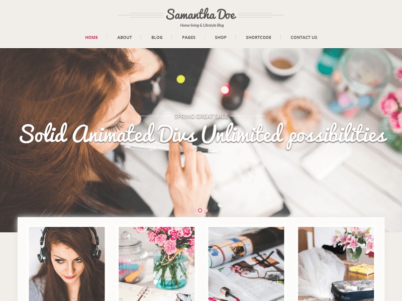 SKT Girlie Lite: free portfolio template wordpress