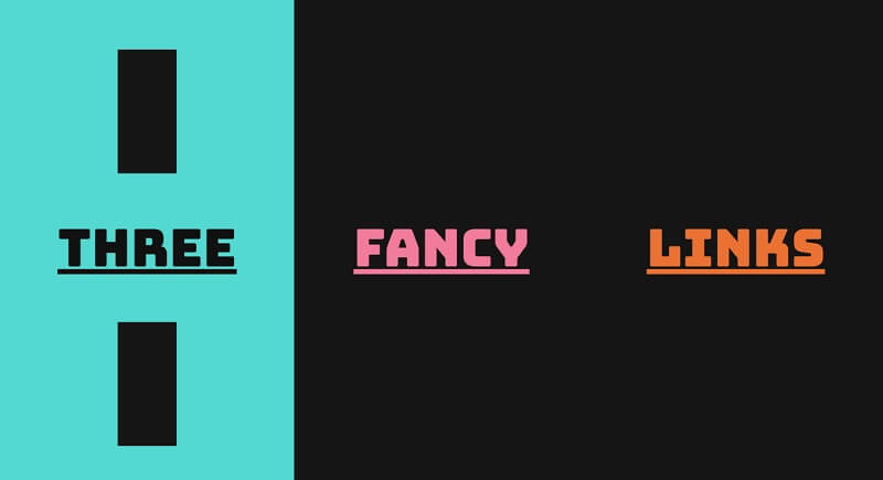 Three Fancy Link Hover Effects