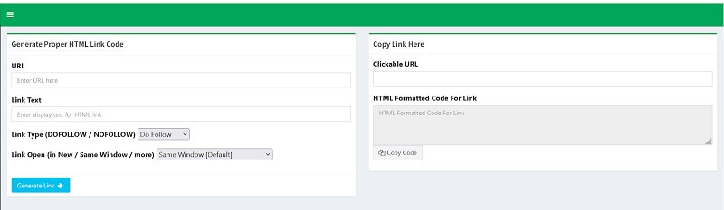 Proper HTML Link URL Tools