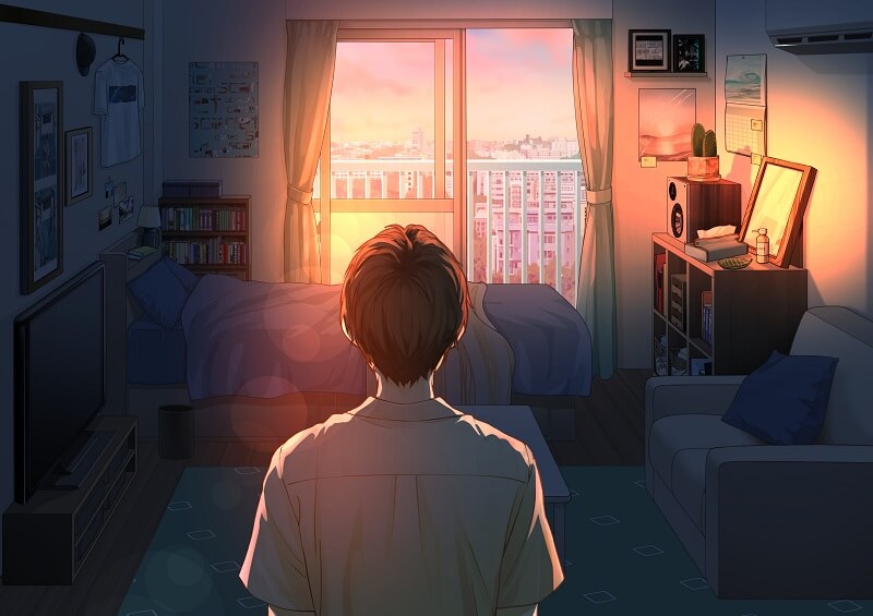 Anime, Boy, Room, HD wallpaper