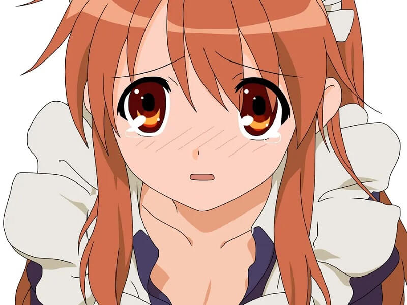 A Sad Anime Girl In Grief Wallpaper