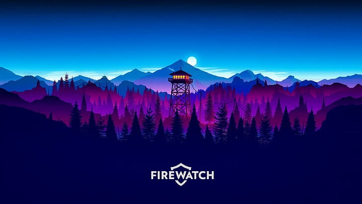 Firewatch digital wallpaper