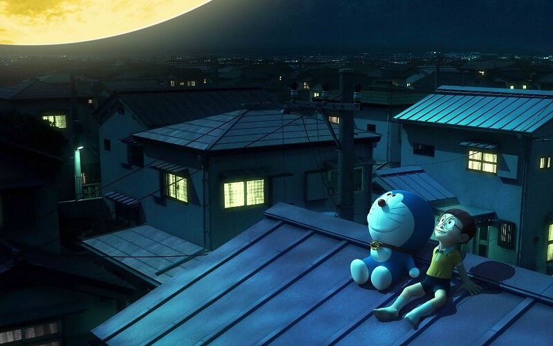 Doraemon digital wallpaper