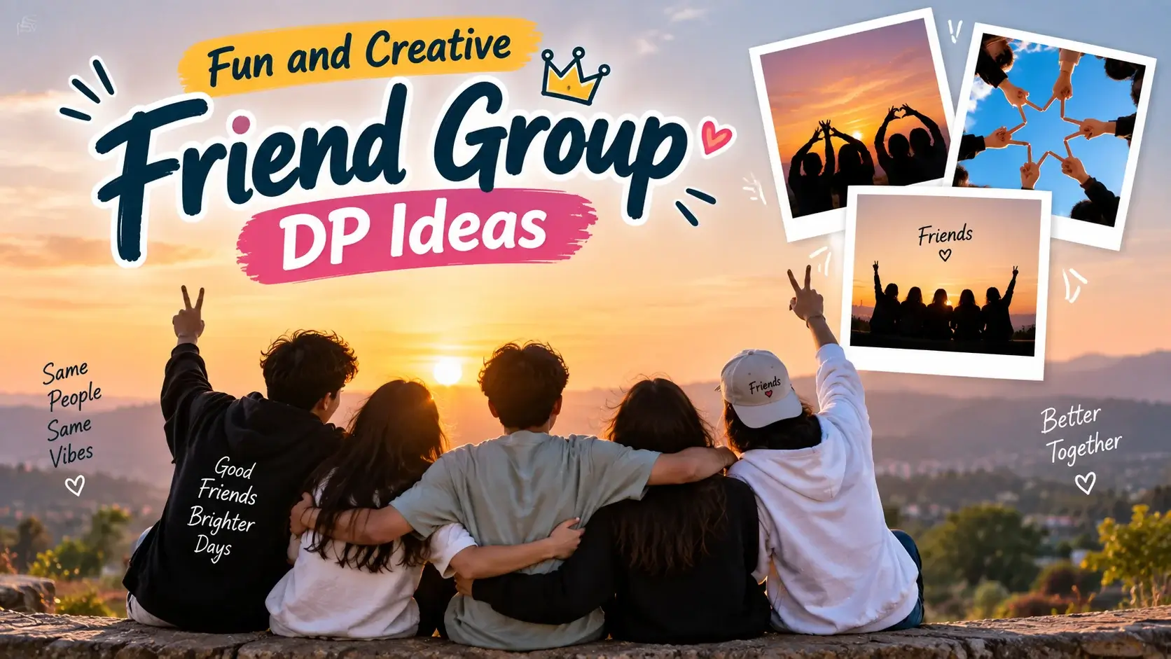 Fun and Creative Friend Group DP Ideas 2026