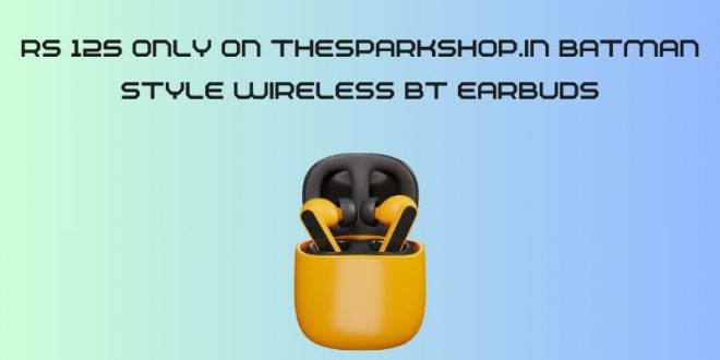 RS 125 Only on TheSparkShop.in Batman Style Wireless BT Earbuds