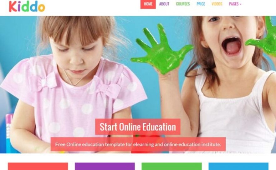 Kiddo School Website Template
