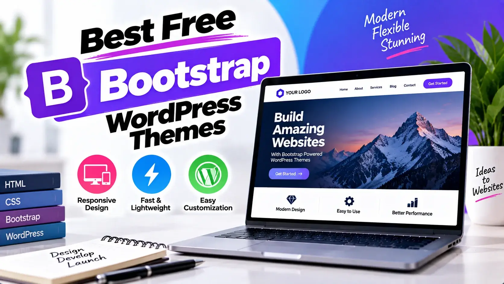 Best Free Bootstrap WordPress Themes for Websites
