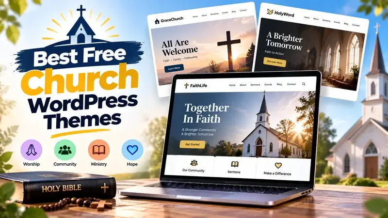 5 Best Free Church WordPress Themes 2026