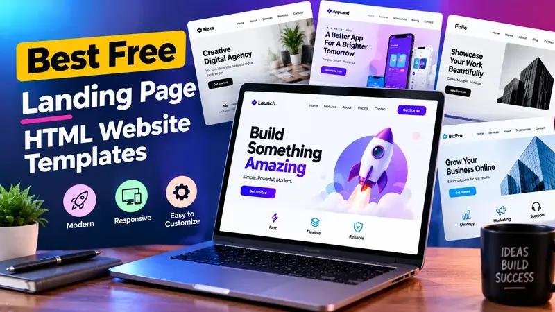 Best Free Landing Page HTML Website Templates
