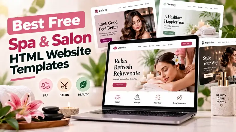 Best Free Spa and Salon HTML Website Templates