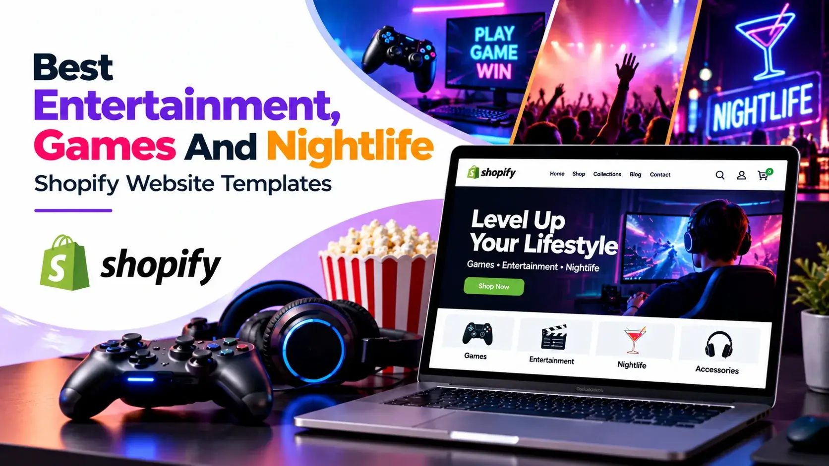 Best Entertainment, Games & Nightlife Shopify Templates