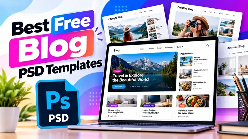 8 Best Free Blog PSD Templates 2026