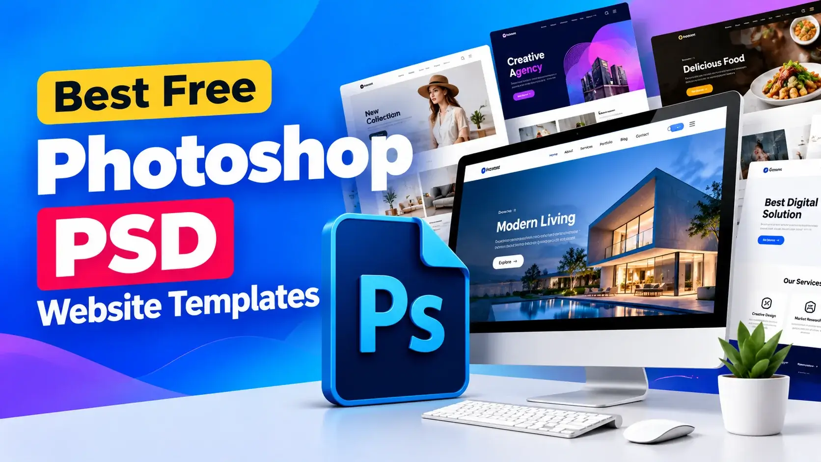 22 Best Free Photoshop PSD website templates 2026