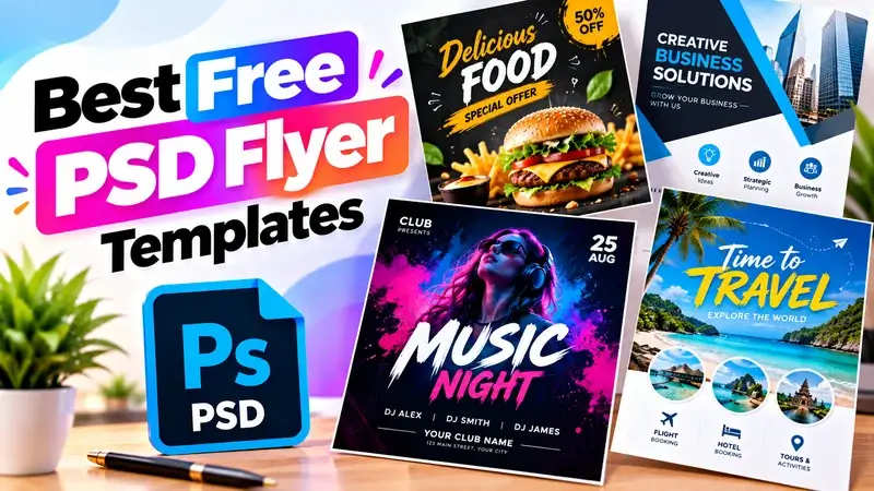 22 Best Free PSD Flyer Templates 2026