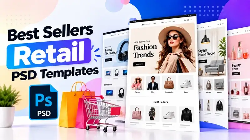 44 Best Sellers Retail PSD Templates 2026