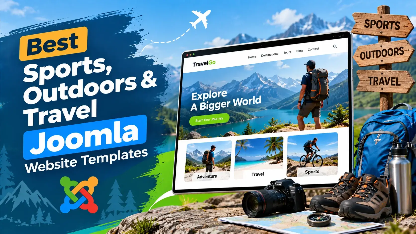 10 Best Sports, Outdoors And Travel Joomla Website Templates 2026