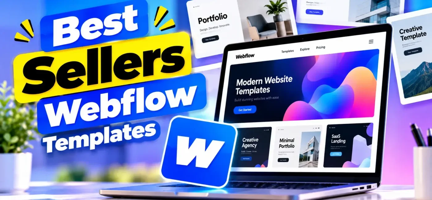 12 Best Sellers Webflow Templates 2026