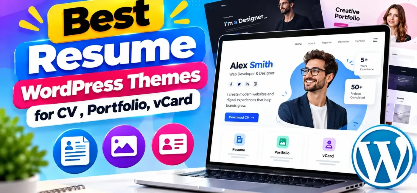 12 Best Resume WordPress Themes for CV , Portfolio, vCard 2026