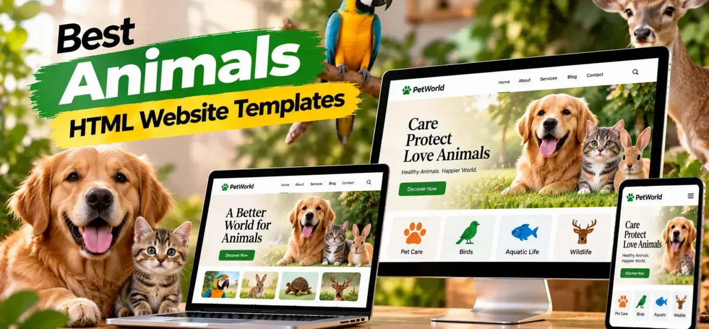 14 Best Animals HTML Website Templates 2026