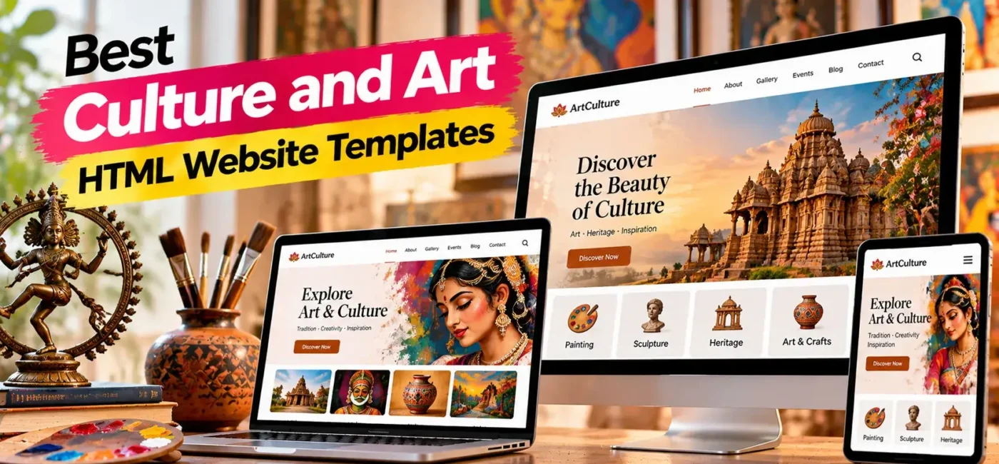 14 Best Culture and Art HTML Website Templates 2026