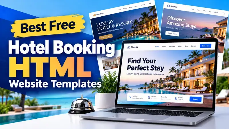 13 Best Free Hotel Booking HTML Website Templates 2026
