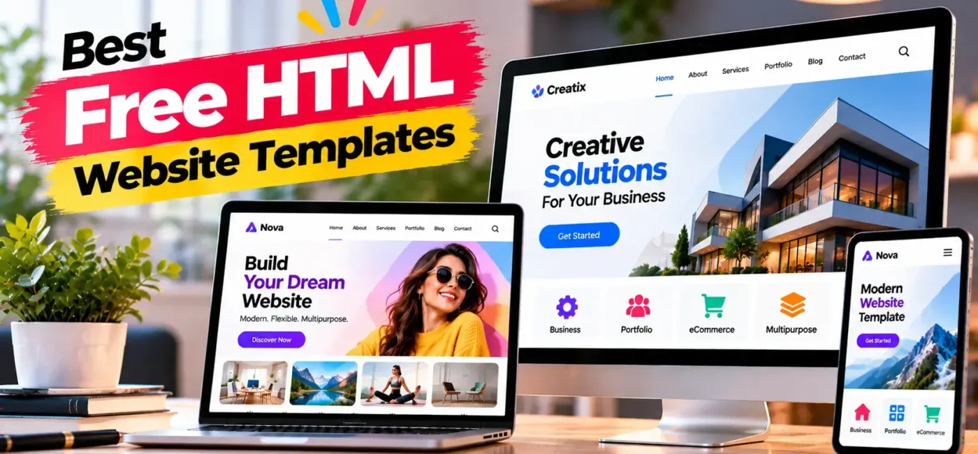 8 Best Free HTML Website Templates 2026