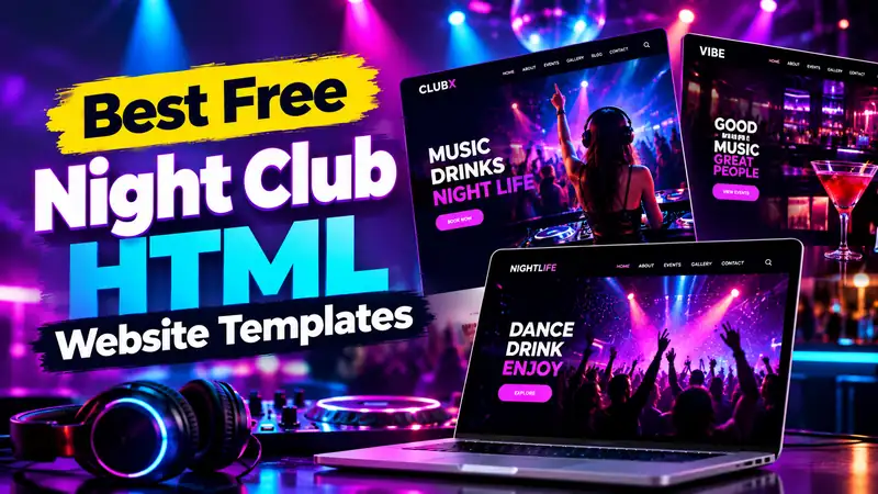 15 Best Free Night Club HTML Website Templates In 2026