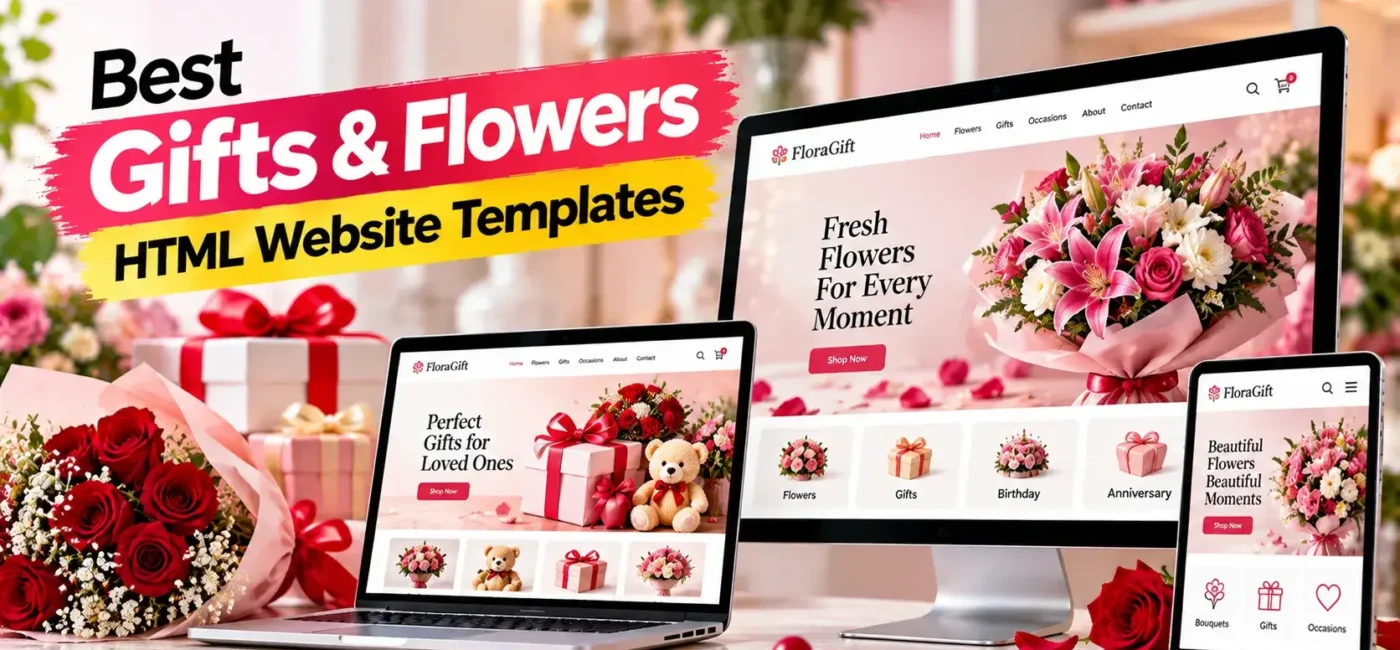 6 Best Gifts & Flowers HTML Website Templates 2026