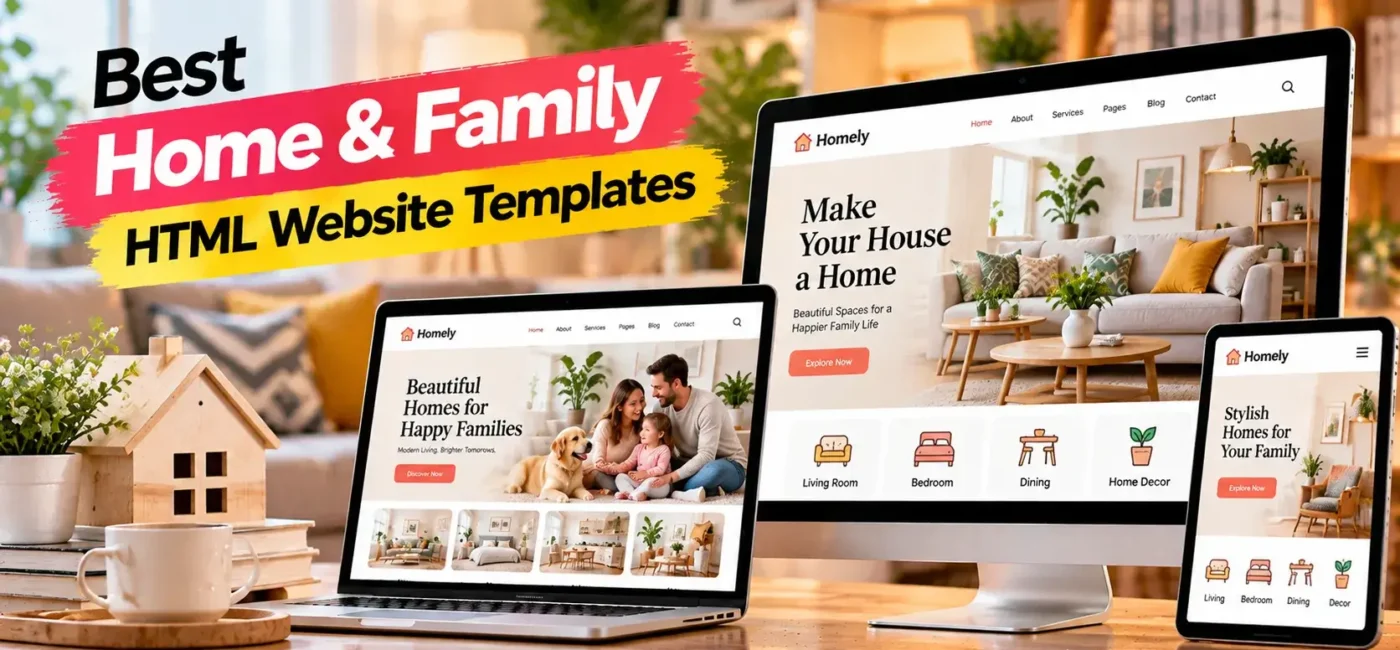15 Best Home & Family HTML Website Templates 2026